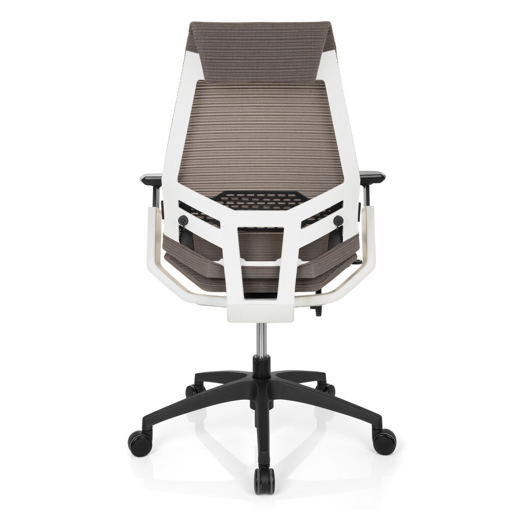 Profi Bürostuhl GENIDIA SMART WHITE Netzstoff mit Armlehnen hjh OFFICE