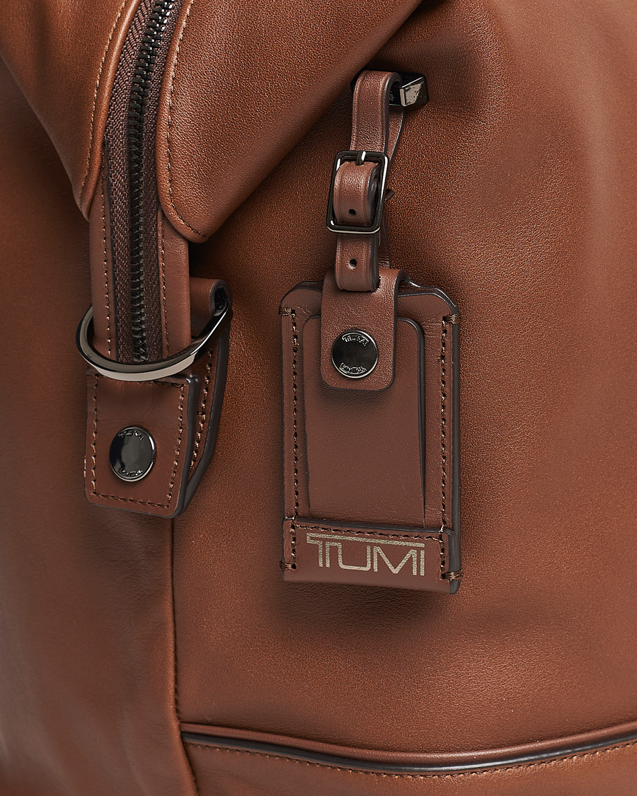 TUMI Harrison Nelson Leather Duffel Cognac