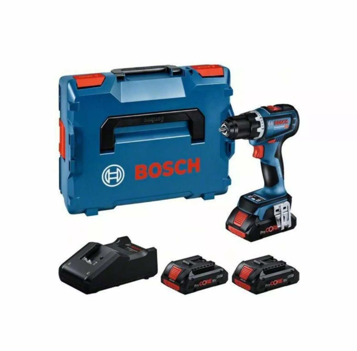 Bosch GSR18V-90C 18V Li-ion accu Schroefboormachine set (3x 4Ah accu) in L-Boxx - 64Nm