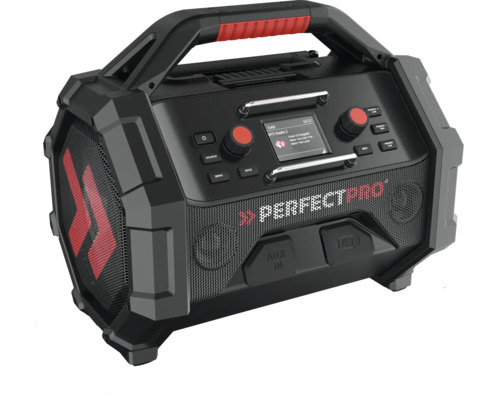 PerfecPro ROCKTAGON bouwplaatsradio met DAB+ en FM, Bluetooth, AUX-ingang en USB-ingang, OCT-18V
