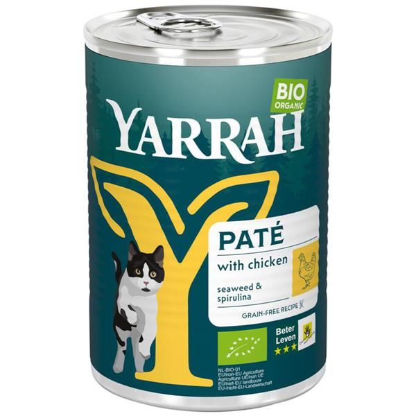 Yarrah Gato Pate Frango Spirul Bio 400G