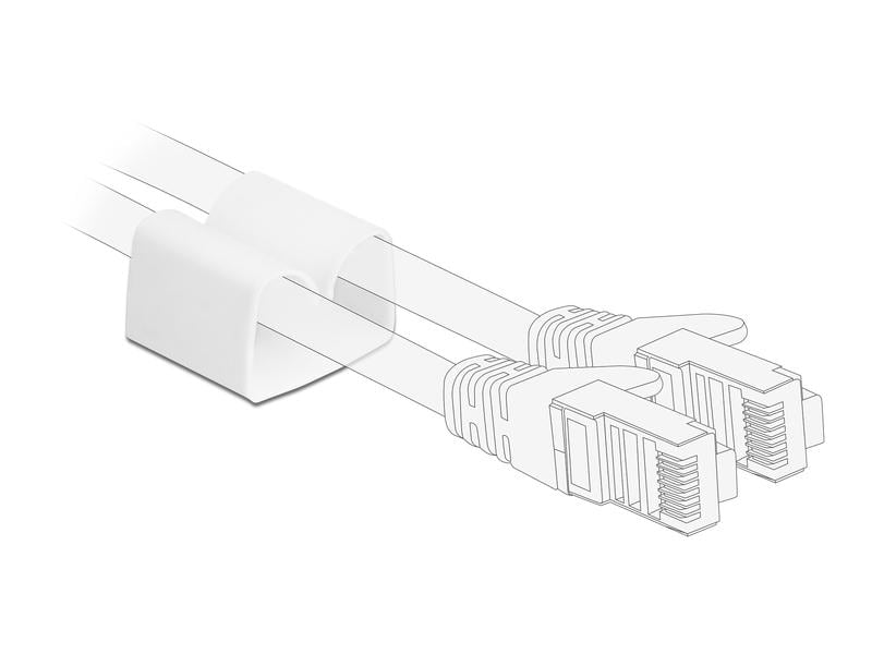 Delock Kabel-Clip weiss 2 Stück Delock Kabelhalter Clip 2 Stück weiss