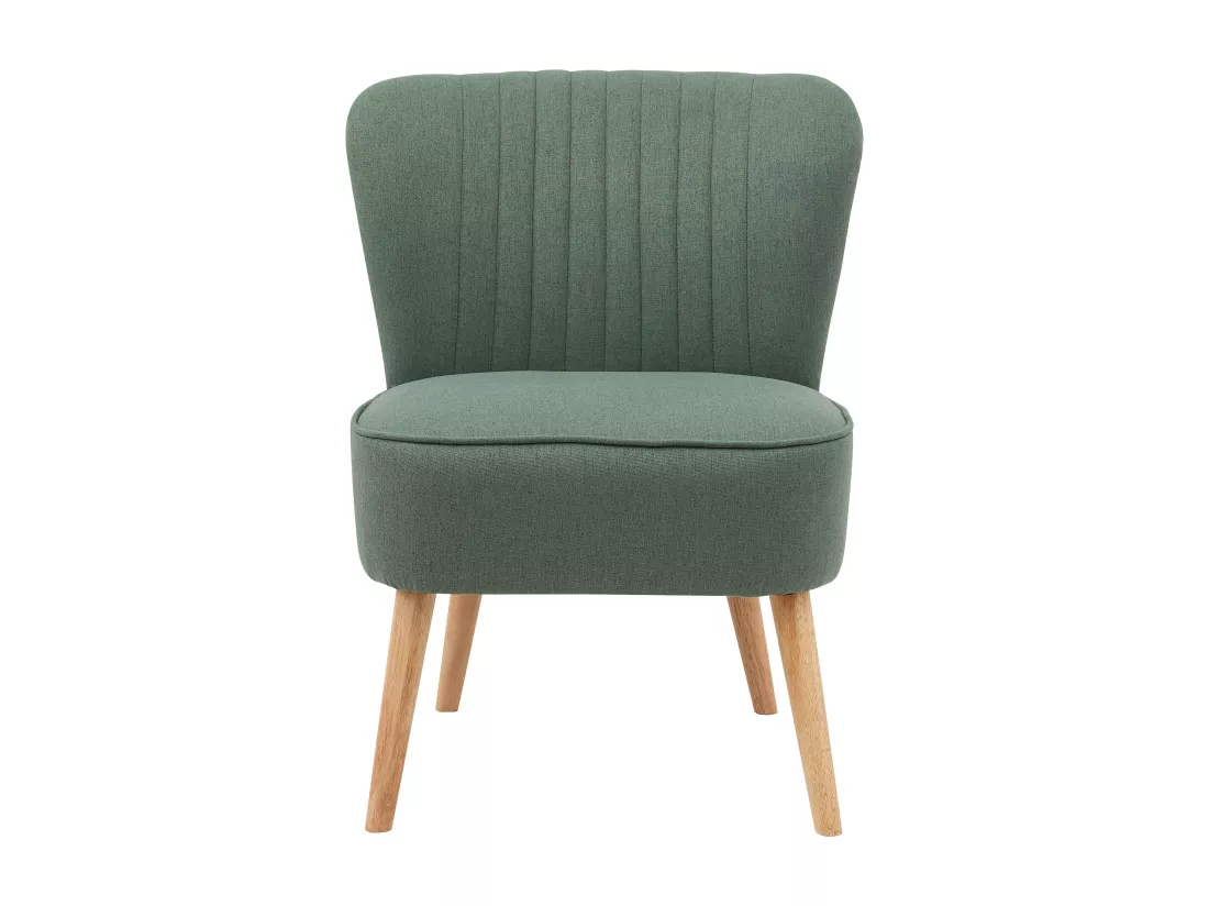Lot de 2 fauteuils style crapaud en tissu vert
