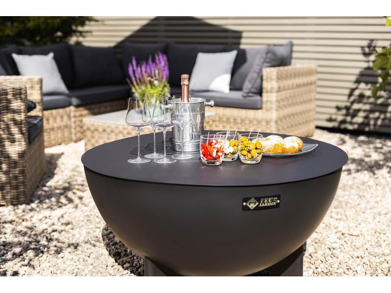 FEU DU JARDIN Feuerstelle Tria, Ø 98 cm, Schwarz Feuerschale
