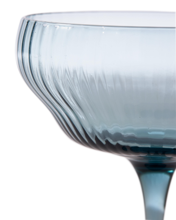 POLSPOTTEN Pum coupe champagneglazen set van 2 donkerpaaars