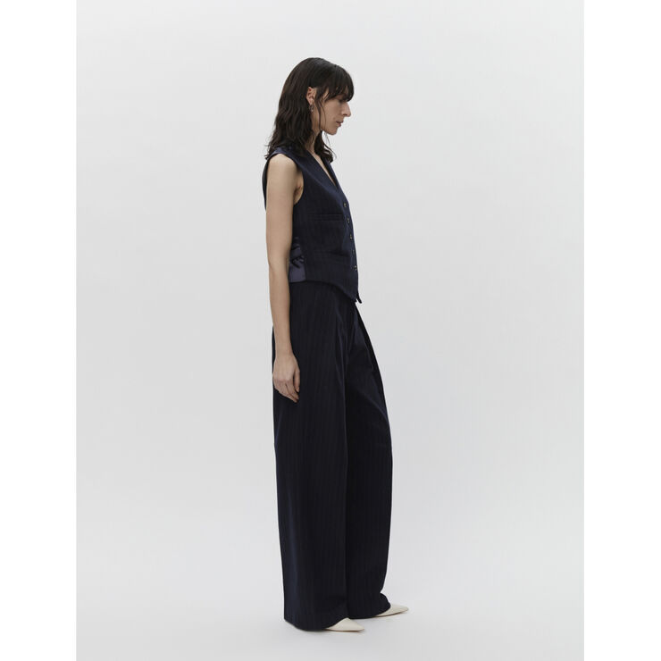 DAY Birger et Mikkelsen Enzo - Woolen Pinstripe Total eclipse