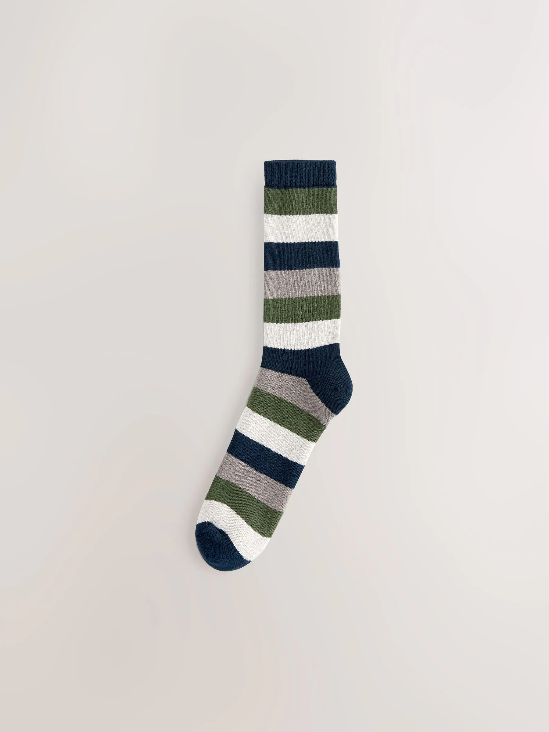 Blue/Green/Orange Rugby Stripe - Set van 4 paar dikke sokken