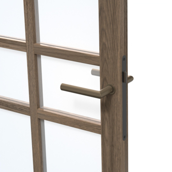 Arne & Bodil binnendeur ABE105 blank glas - donker eiken houtlook afwerking