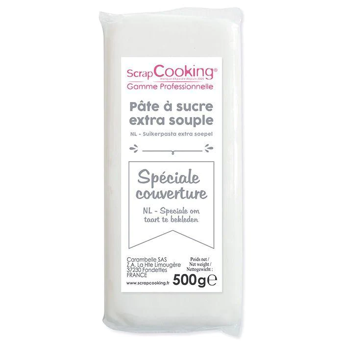 Pâte à sucre de couverture blanche 500 g Scrapcooking