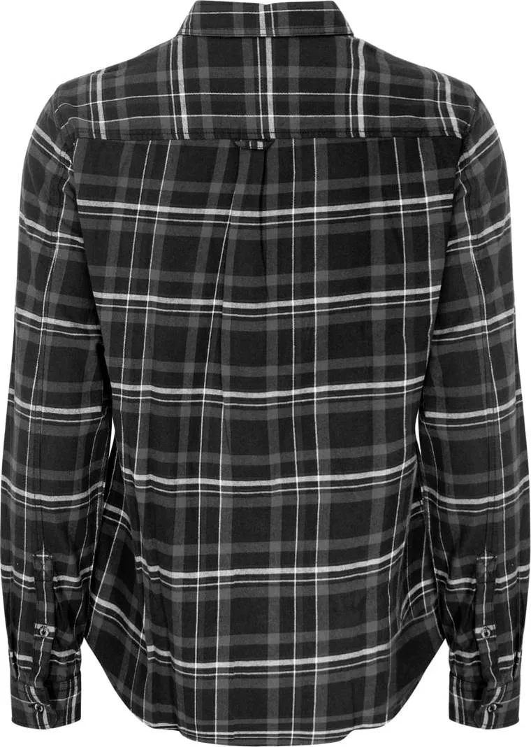 Urberg Flannel Ls W Strap Shirt Wmn Black Beauty