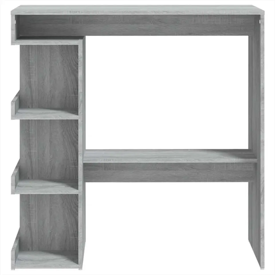 vidaXL - Bartafel met schappen - Grijs sonoma eiken - Bewerkt hout - 100x50 cm