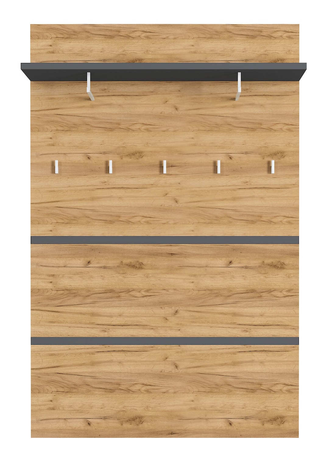 CASAVANTI Garderobenpaneel ALMADA 96 x 147 cm anthrazit /Navara Eiche NB