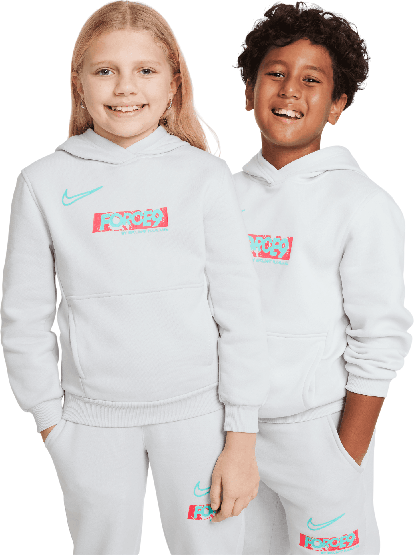 Nike Club Fleece Erling Haaland Hoody Kids Grau F025