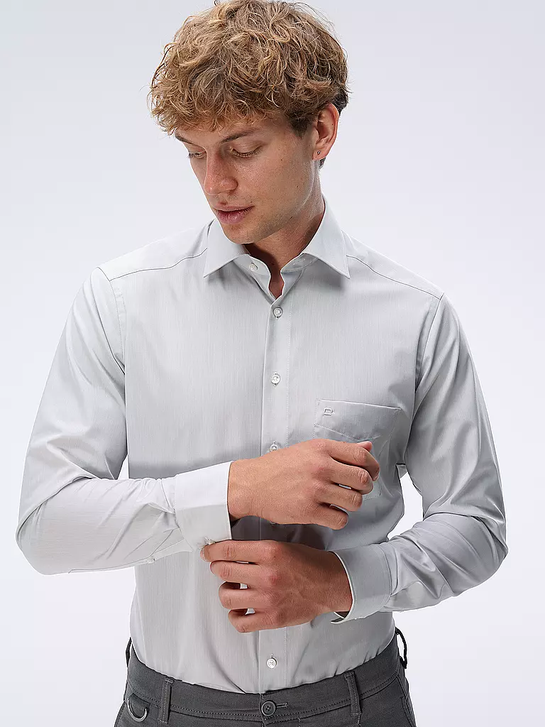 OLYMP Hemd Modern Fit grau