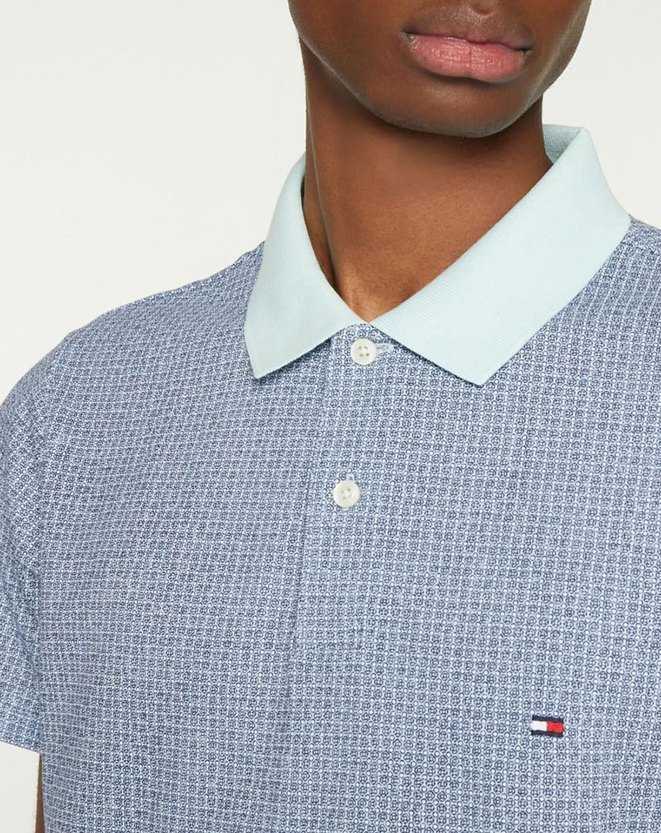 Tommy Hilfiger Polo slim fit imprimé fantaisie bleu moyen
