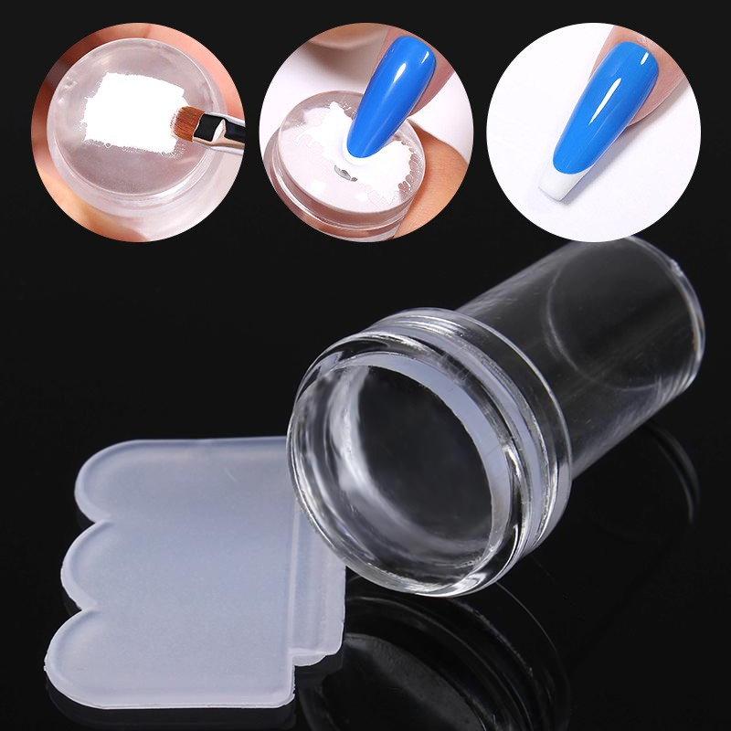 Silikon Nagelstempel Nail Art Nageldesign Stamping DIY French Nails Maniküre - Transparent