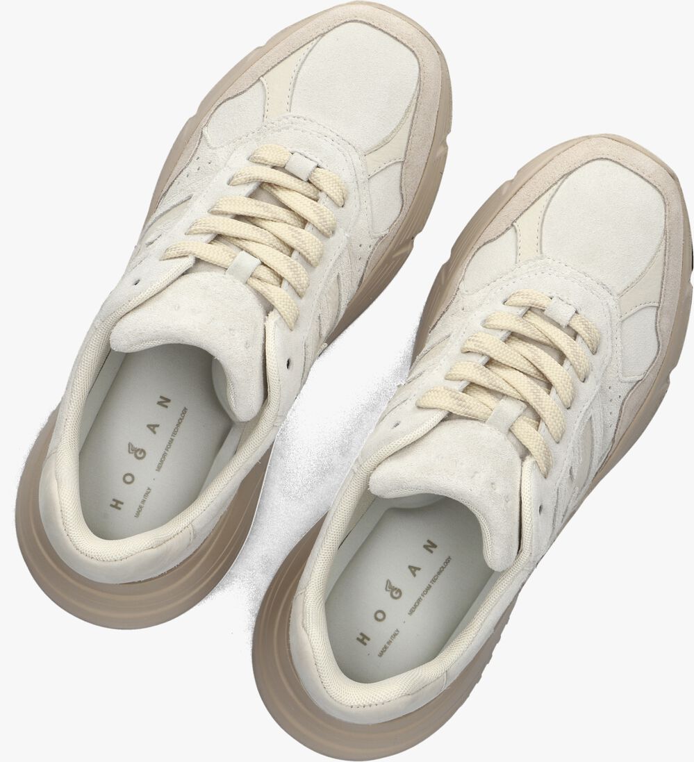 beige hogan lage sneakers h669 allacciato h