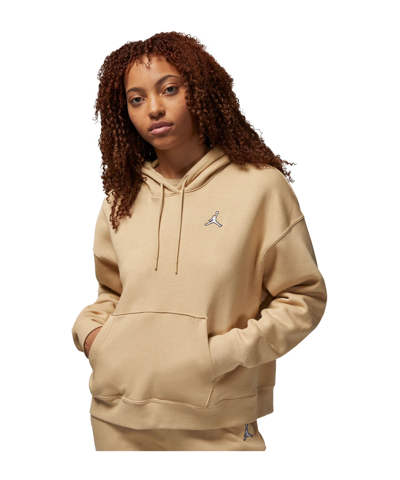 Jordan Brooklyn Hoody Damen Braun Weiss F277