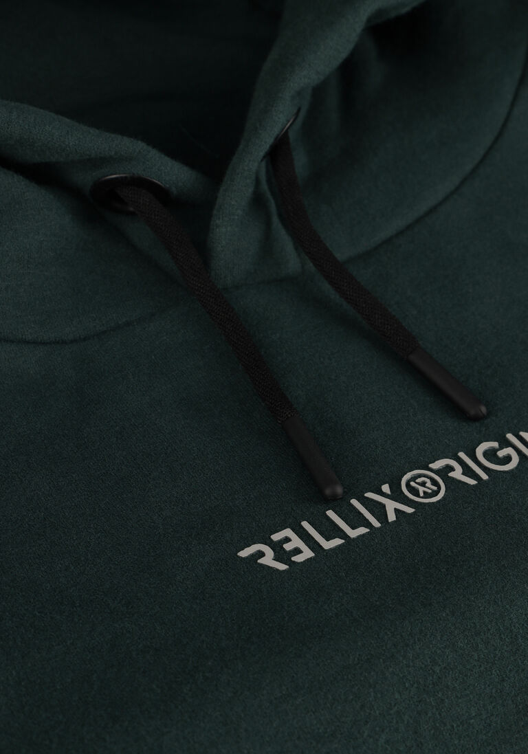 RELLIX groene rellix trui hooded rellix backprint