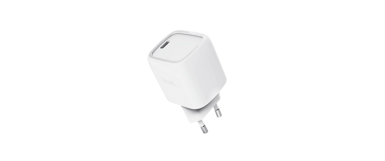 USB-Wandladegerät Maxo USB-C-GaN 30 W WeissKompaktes USB-C-GaN-Ladegerät mit 30 W Power Delivery