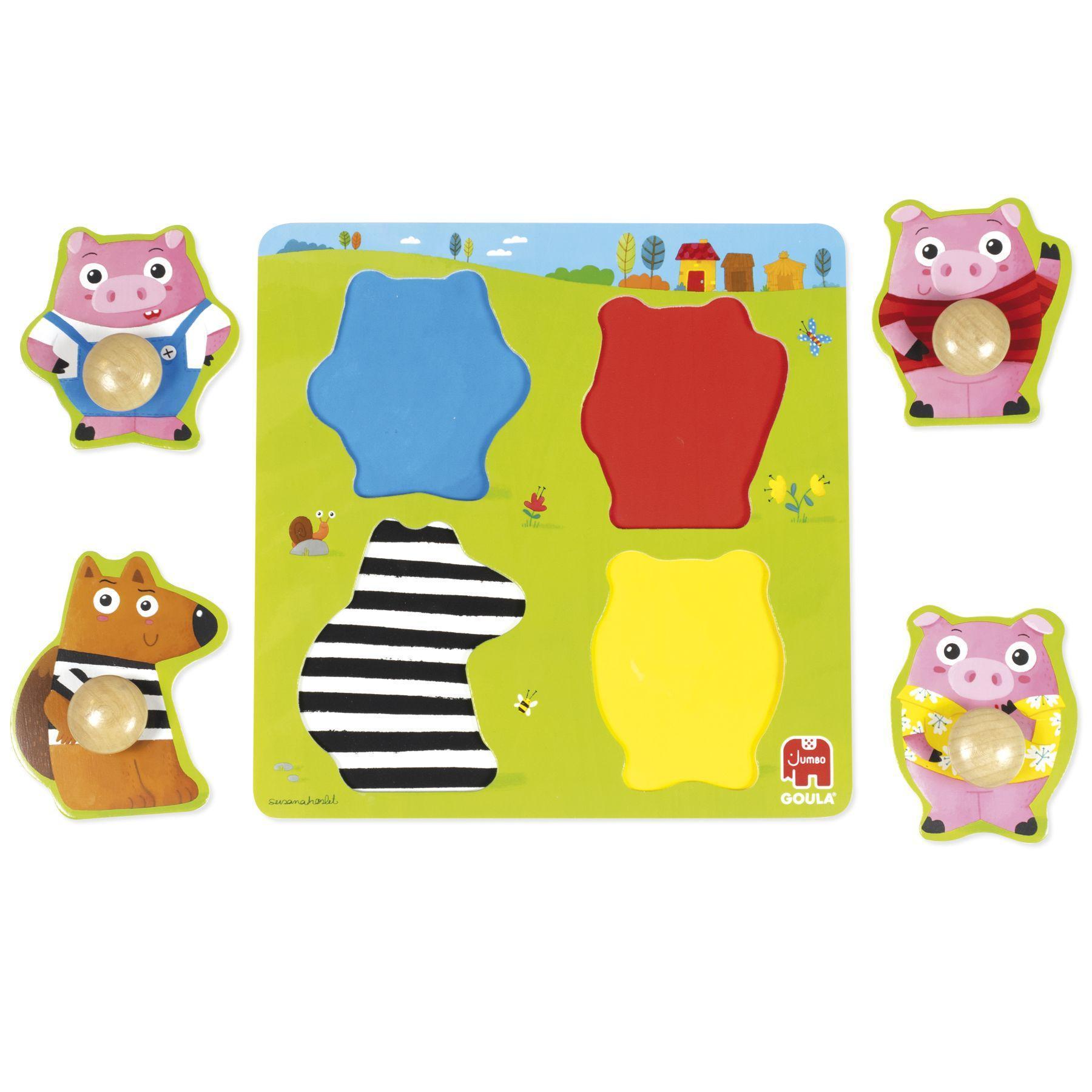 GOULA Die 3 kleinen Schweinchen-Puzzle