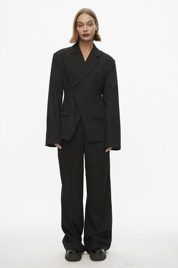 Oval Square Clyde Blazer Black pinstripe