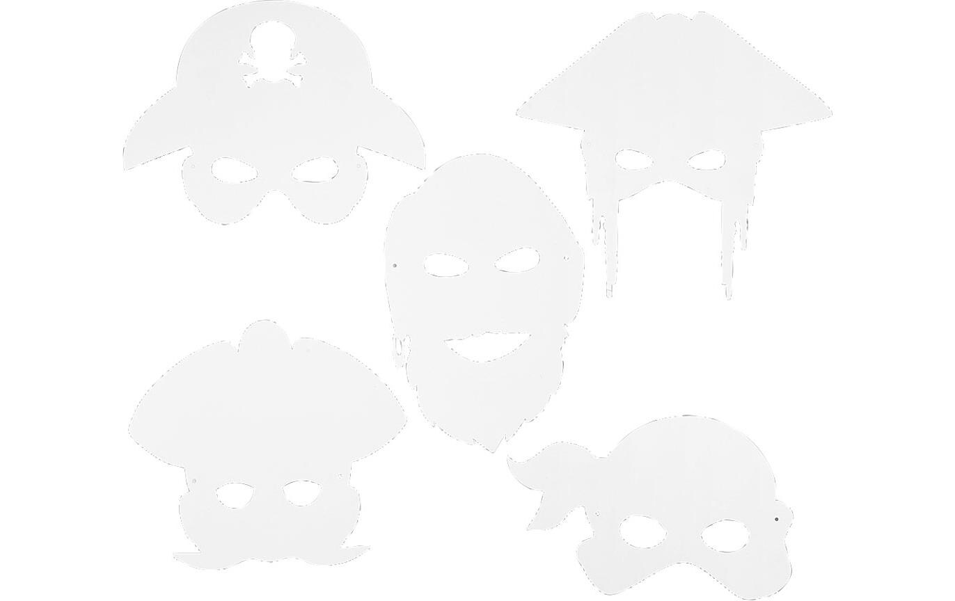Partyaccessoire Piraten-Masken 16 StückAusgestanzte Karneval-Masken