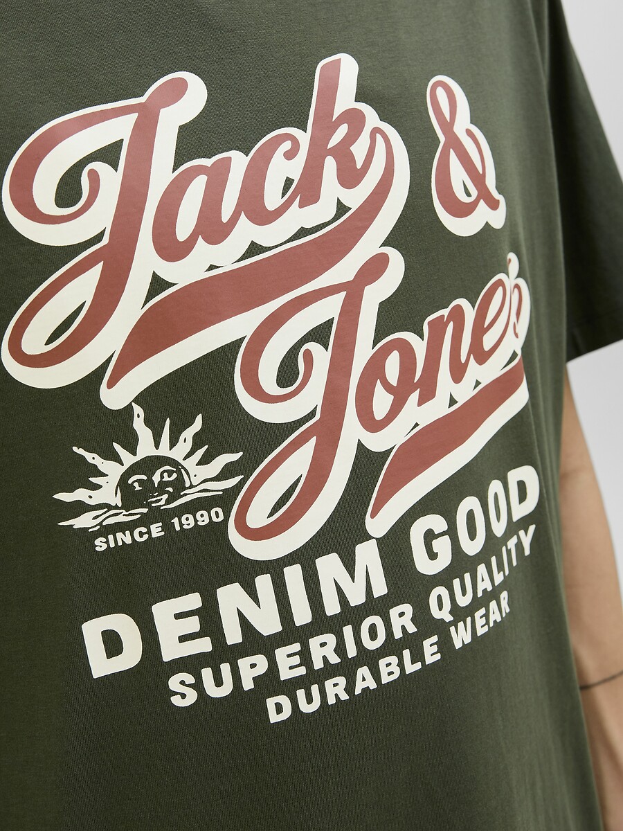 JACK & JONES<br>Camiseta de gola redonda com o logotipo Jje