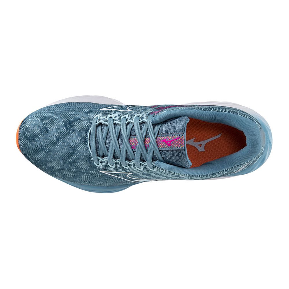 Mizuno WAVE INSPIRE 19 - Chaussures running Femme provincial blue/white/807 c