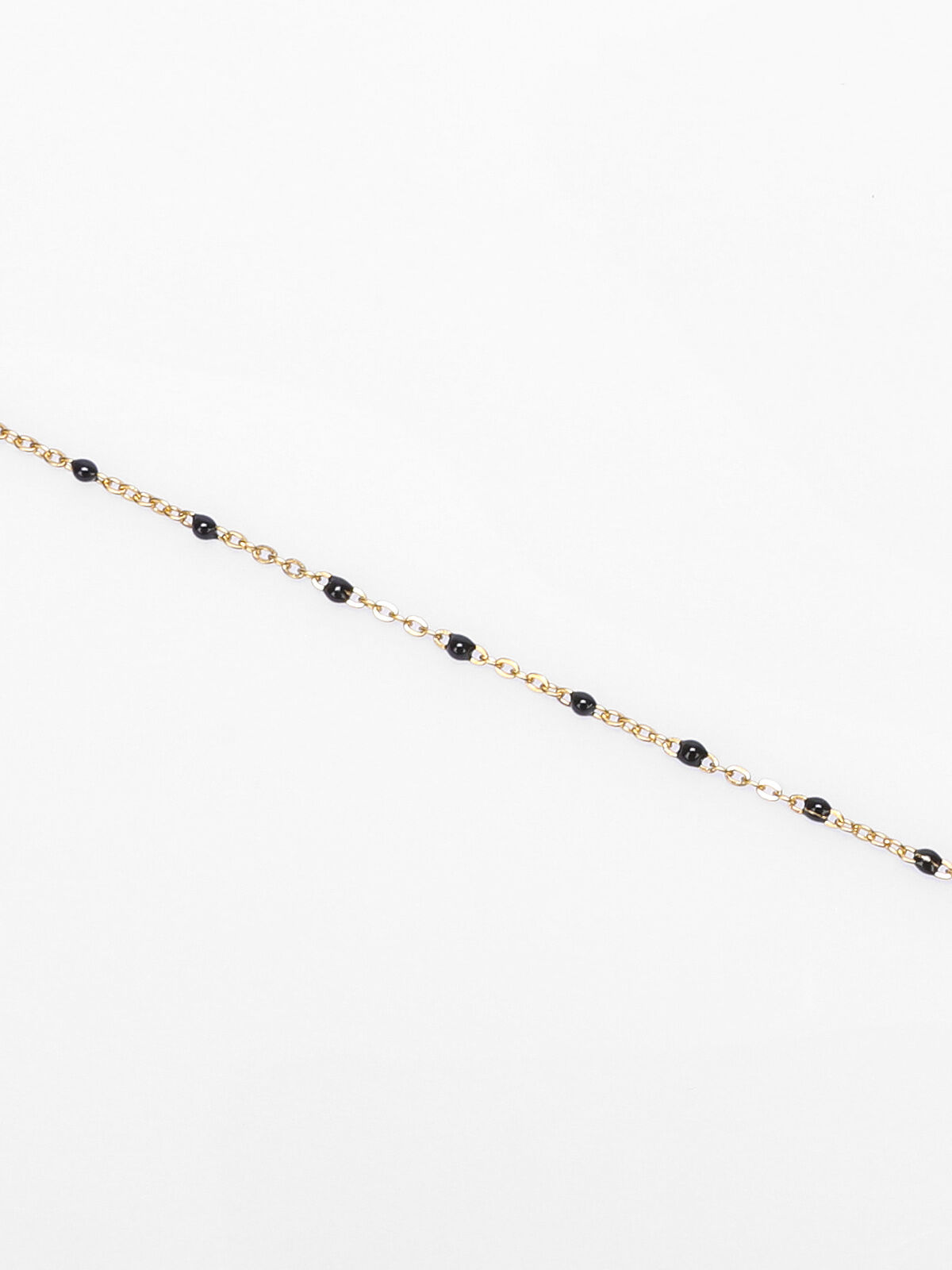 Chaine de cheville à perles- Noir
