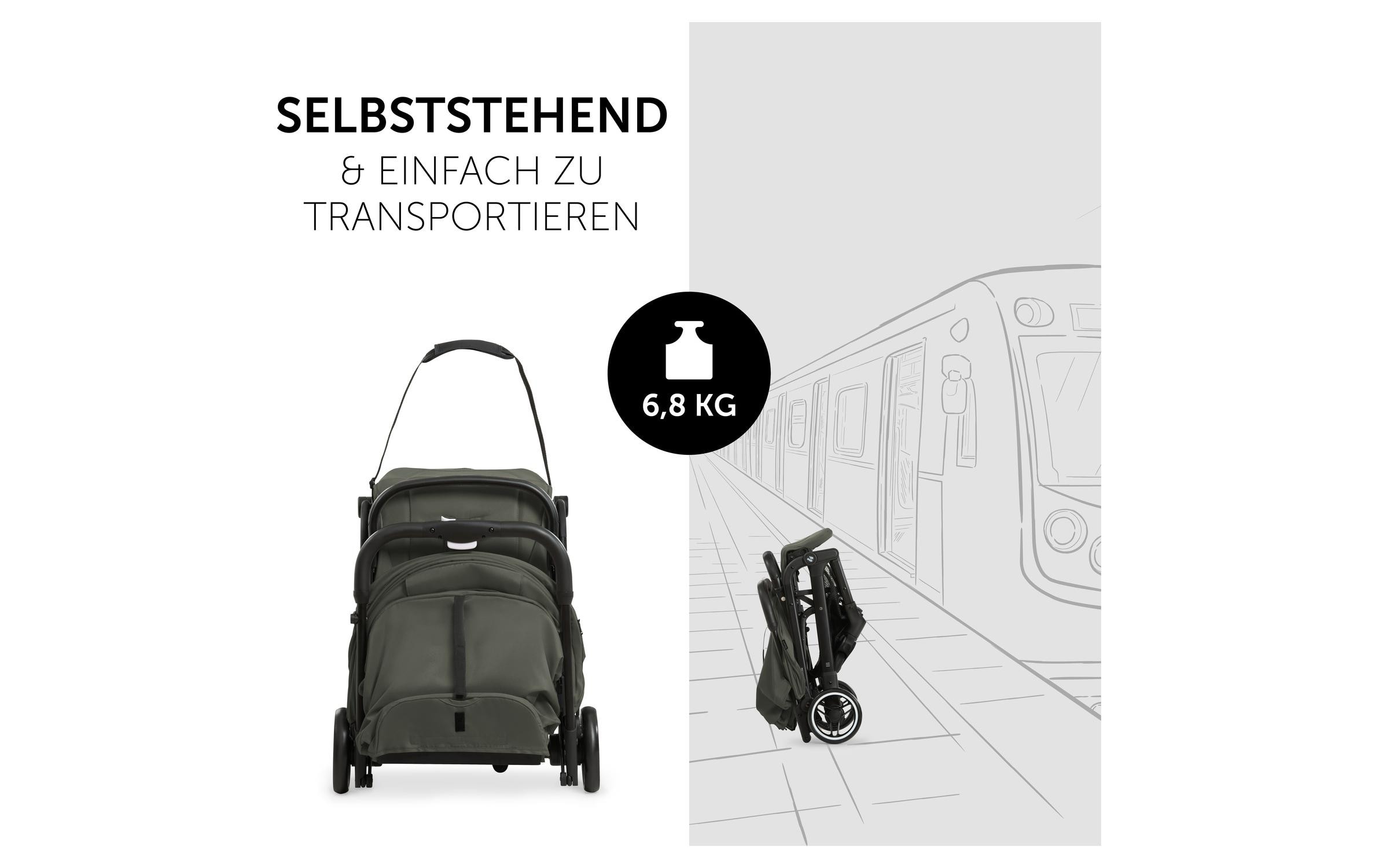 Buggy Travel N Care Dark Olive<br>Handlicher, kompakt verstaubarer Kinderwagen