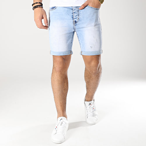 Short Jean LB054-B6 Bleu Clair