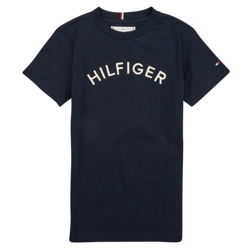 Tommy Hilfiger - U HILFIGER ARCHED TEE - Marine