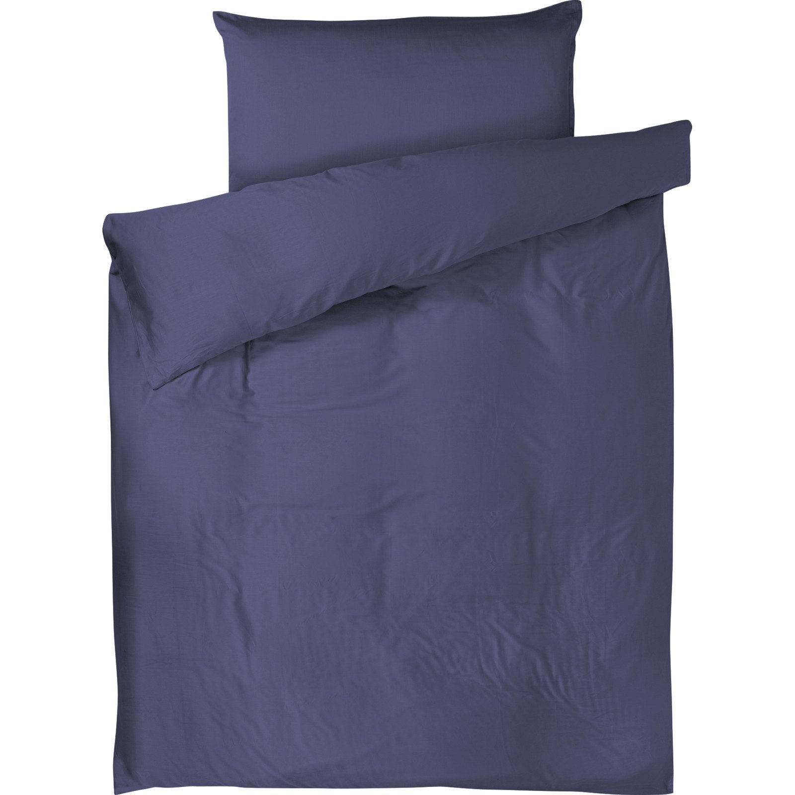Bettwäsche Satin uni dunkelblau 160x210 Duvetbezug Nord