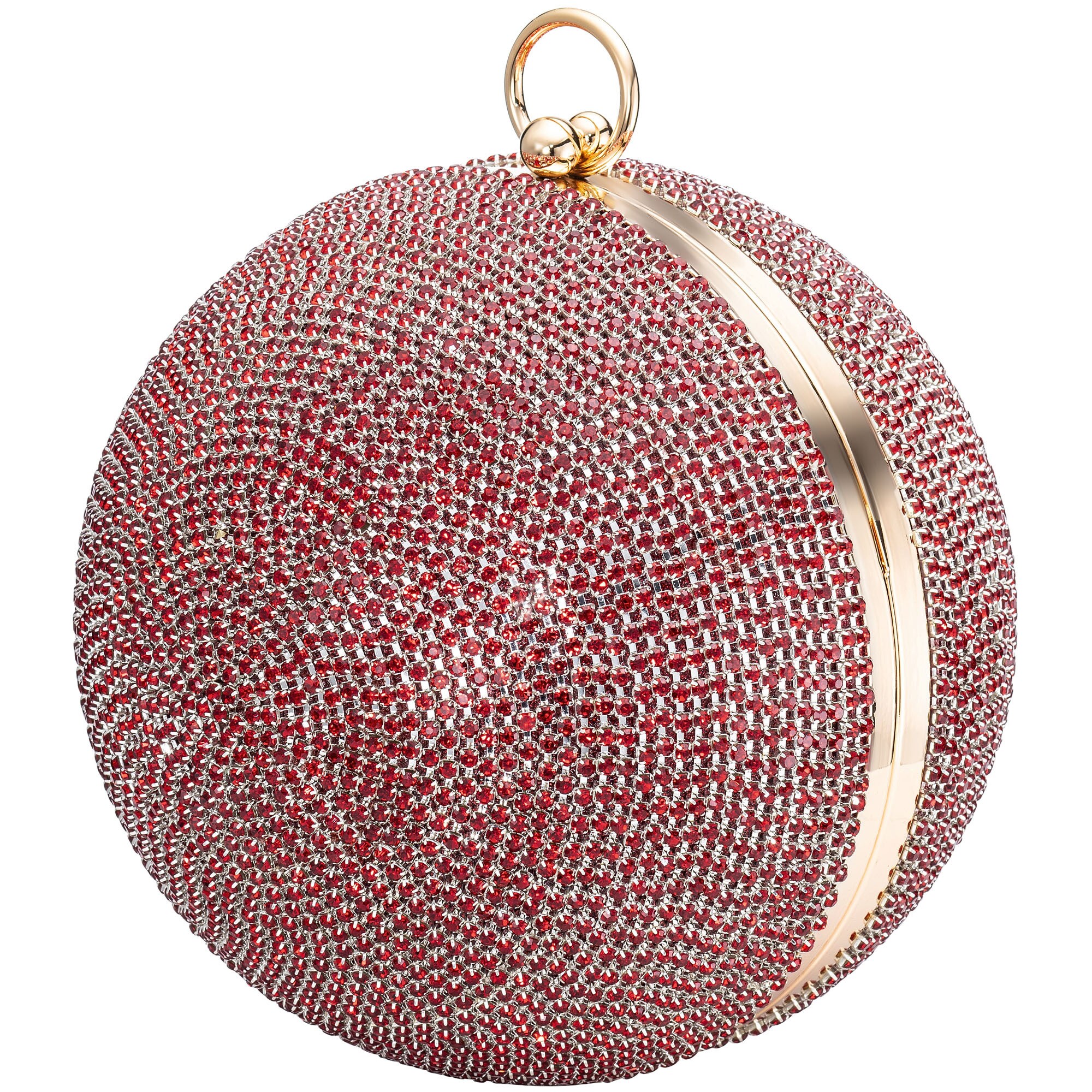 Julie Julsen Handbag Metall mit Zirkonia rot