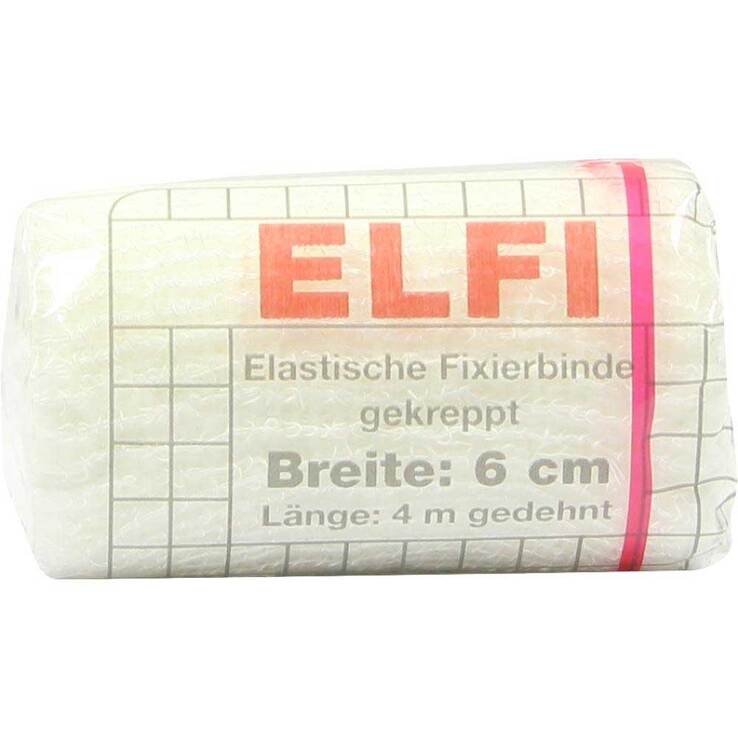 Dracoelfi elastisch Fixierbinde 6cmx4m gekreppt cello, 1 St