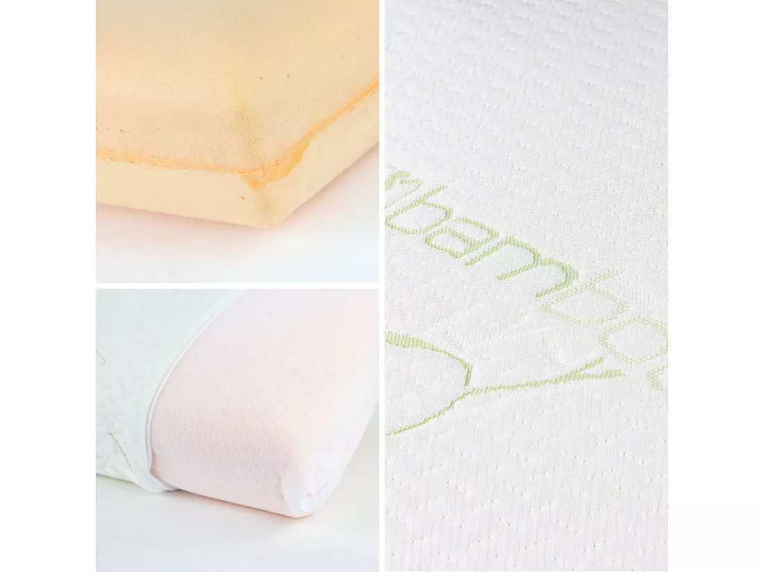 Traversin plat 135x35 cm ASCONA mousse à mémoire de forme viscosoja