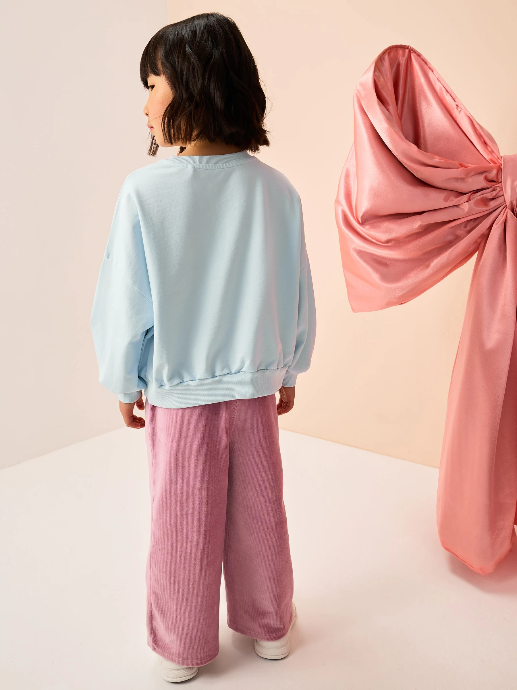 Blauwe Kerstmis Espresso - Sweater met lovertjes en lange mouwen (3-16jr)