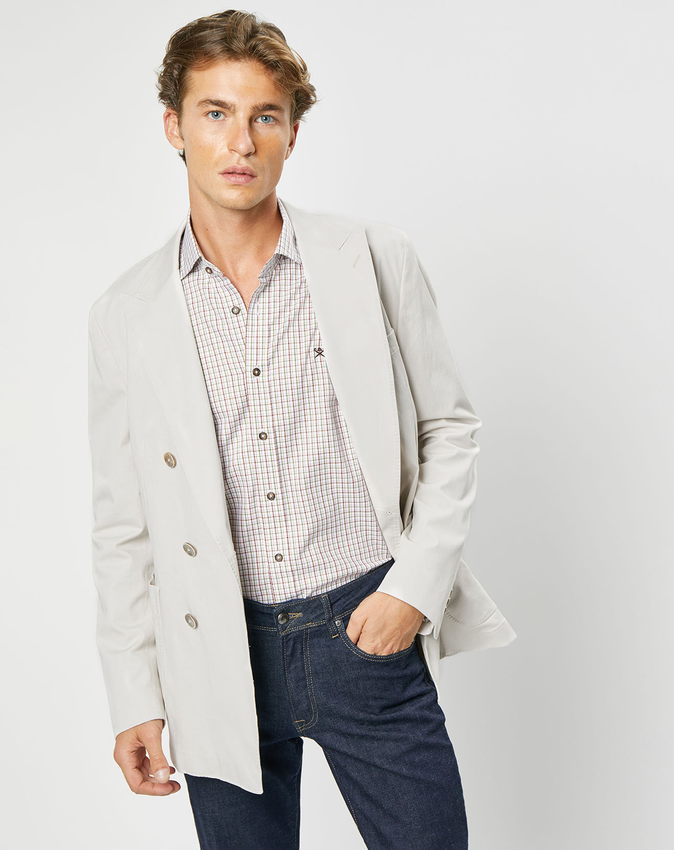 Hackett London Veste Croisée beige