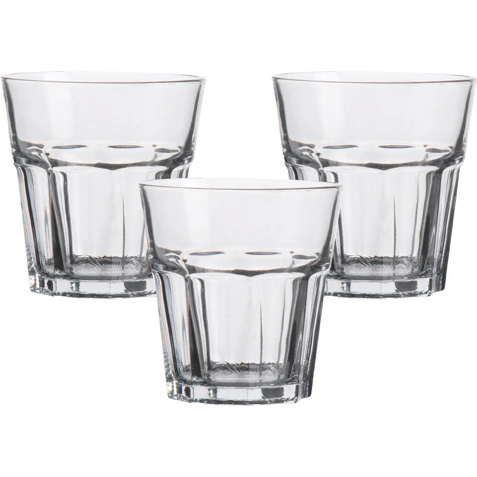 Urban Living Waterglazen Vegas - transparant glas - 3x - 270 ml