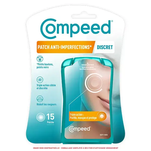 Compeed Patchs anti-imperfections discrets hydrocolloides 15 unités
