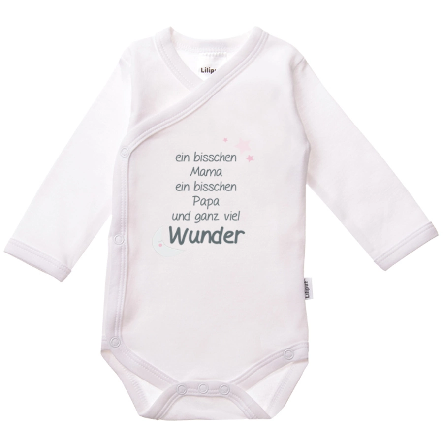 Liliput Wickelbody 2er-Pack Mummy + Daddy weiß