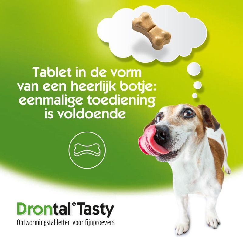 Drontal - Tasty - Ontworming Tabletten - Rundvleessmaak - Vanaf 10 kg