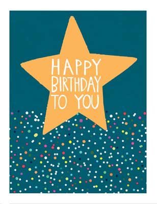 Happy Birthday To You Star Card