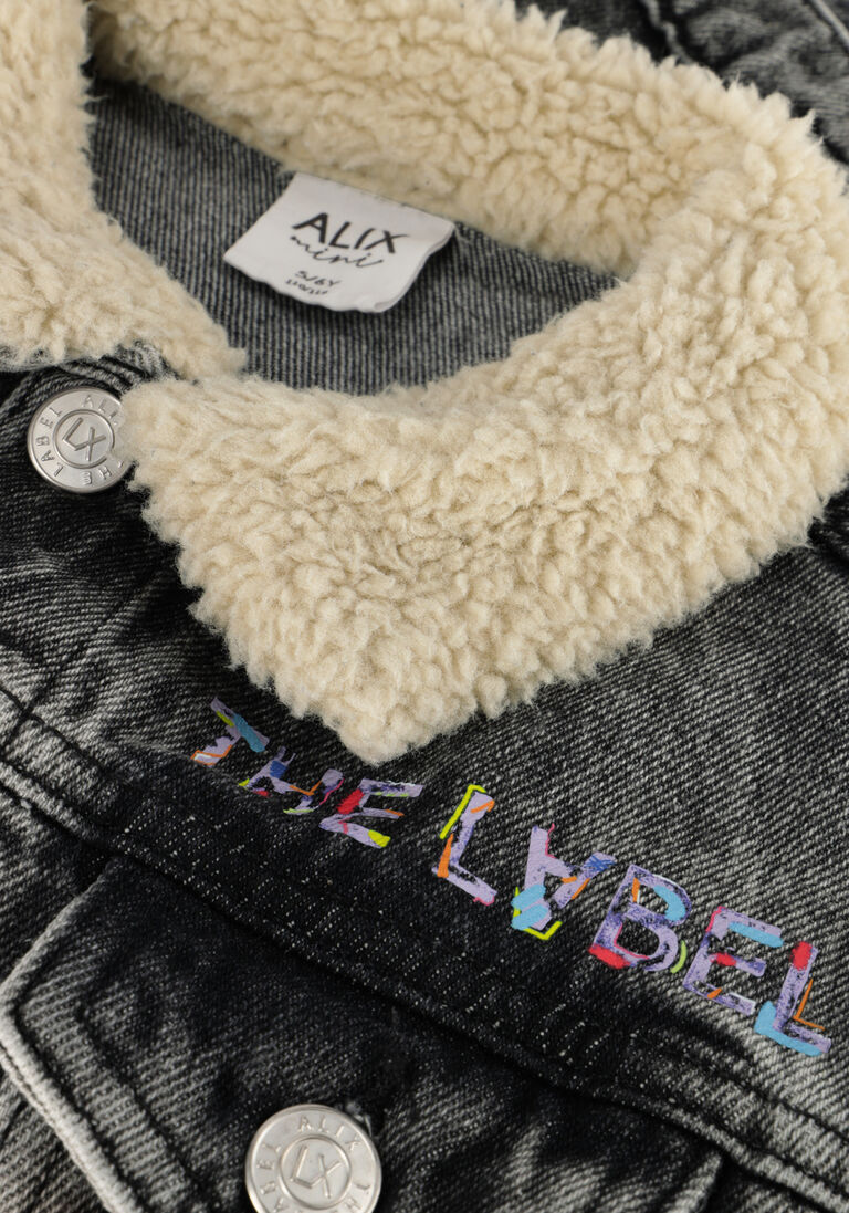 ALIX MINI grijze alix mini spijkerjas woven bull denim teddy jacket