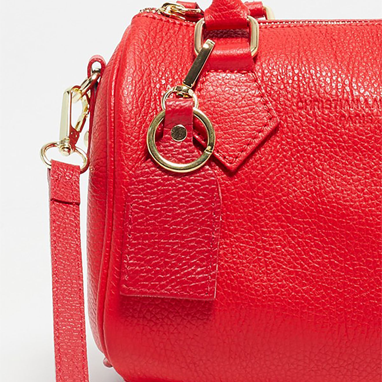 Christian Laurier Sac Bowling en Cuir Lana rouge - 21x16x10 cm