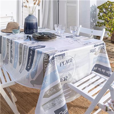 Toile cirée motif plage