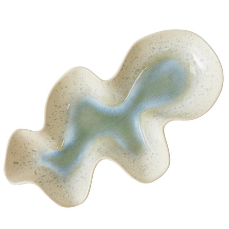 HKliving Shell serveerschaal 28x16 Oyster
