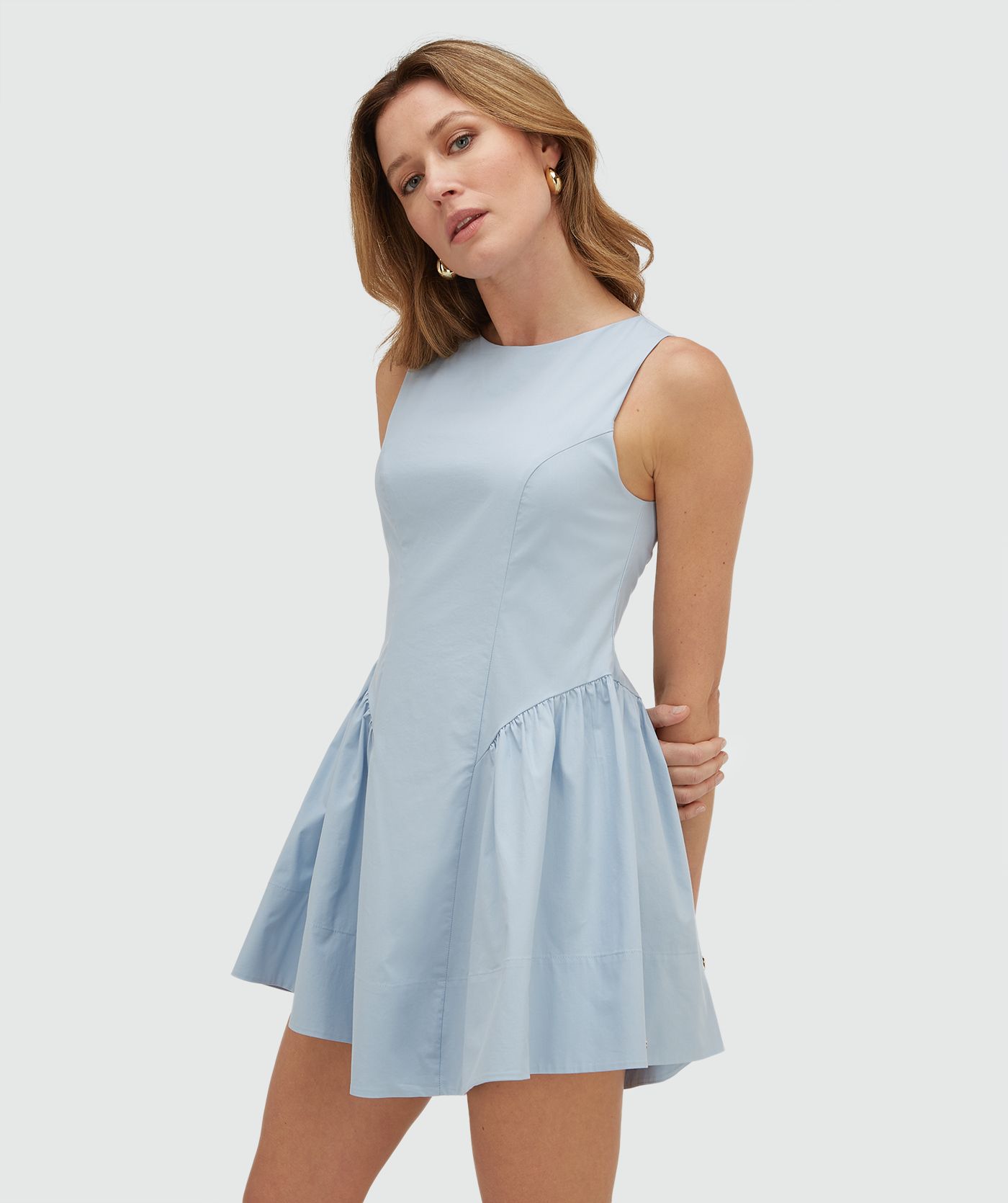 JV-CELESTE mini jurk - fresh blue