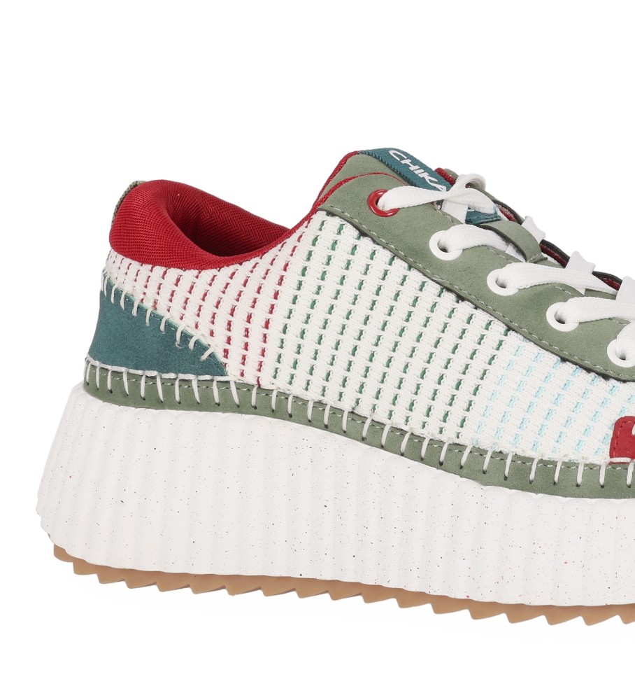 Tênis Chika10 Mow 01, branco e verde.